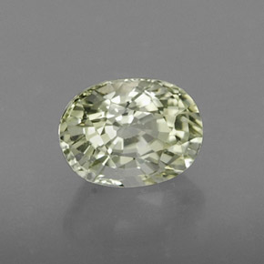 Tourmaline vert naturelle coupe ovale, 1,15 ct, IF