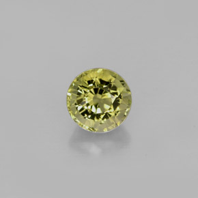 Tourmaline vert naturelle coupe roude, 0,86 ct, VVS