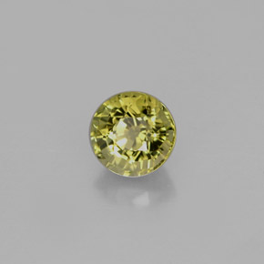 Tourmaline vert naturelle coupe roude, 0,86 ct, VVS