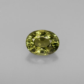 Tourmaline vert naturelle coupe ovale, 0,91 ct, VVS