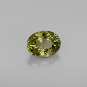 Tourmaline vert naturelle coupe ovale, 0,91 ct, VVS