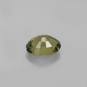 Tourmaline vert naturelle coupe ovale, 0,91 ct, VVS