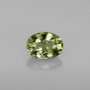 Tourmaline vert naturelle coupe ovale, 0,95 ct, VVS