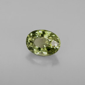 Tourmaline vert naturelle coupe ovale, 0,95 ct, VVS