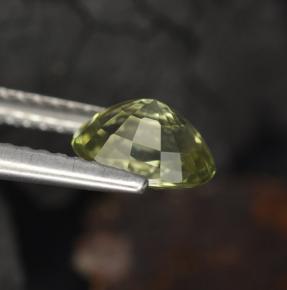 Tourmaline vert naturelle coupe ovale, 0,96 ct, VVS