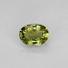Tourmaline vert naturelle coupe ovale, 0,88 ct, VVS-VS