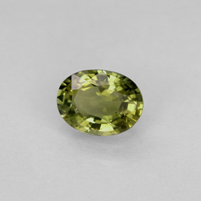 Tourmaline vert naturelle coupe ovale, 0,88 ct, VVS-VS