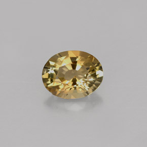 Tourmaline marron naturelle coupe ovale, 0,82 ct, VVS