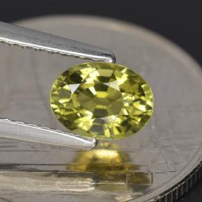 Tourmaline vert naturelle coupe ovale, 0,79 ct, VVS