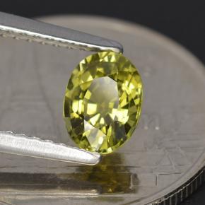 Tourmaline vert naturelle coupe ovale, 0,79 ct, VVS
