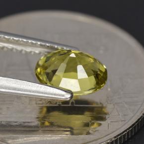 Tourmaline vert naturelle coupe ovale, 0,79 ct, VVS