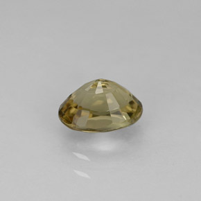 Tourmaline jaune naturelle coupe ovale, 0,89 ct, VVS