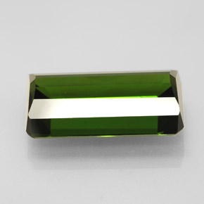 Tourmaline vert naturelle taille émeraude, 5,57 ct, VVS