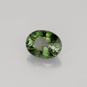 Tourmaline vert naturelle coupe ovale, 1,01 ct, VS