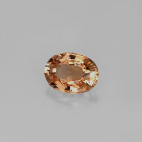 Tourmaline jaune naturelle coupe ovale, 0,87 ct, VVS