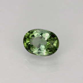 Tourmaline vert naturelle coupe ovale, 1,08 ct, VVS