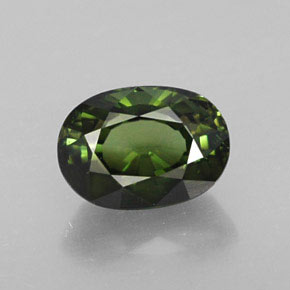 Tourmaline vert naturelle coupe ovale, 1,09 ct, VVS