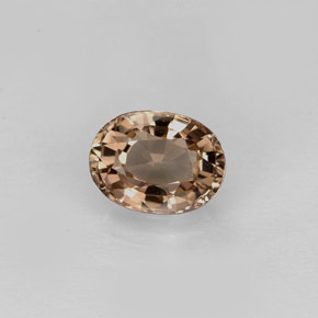 Tourmaline marron naturelle coupe ovale, 1,03 ct, VVS-VS