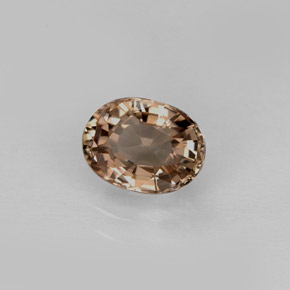 Tourmaline marron naturelle coupe ovale, 1,03 ct, VVS-VS