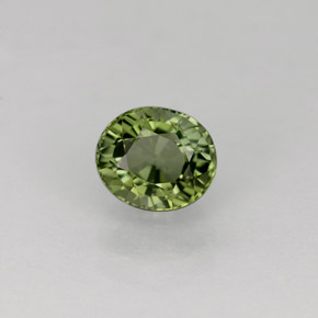 Tourmaline vert naturelle coupe ovale, 0,93 ct, VVS