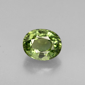 Tourmaline vert naturelle coupe ovale, 0,83 ct, VVS-VS