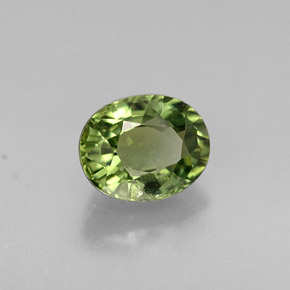 Tourmaline vert naturelle coupe ovale, 0,83 ct, VVS-VS