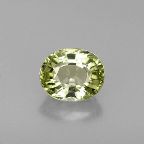 Tourmaline vert naturelle coupe ovale, 0,80 ct, IF