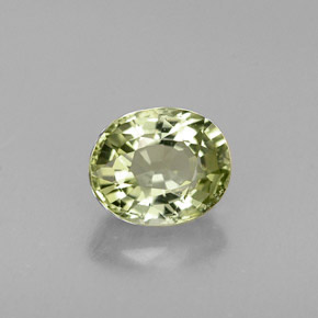 Tourmaline vert naturelle coupe ovale, 0,80 ct, IF
