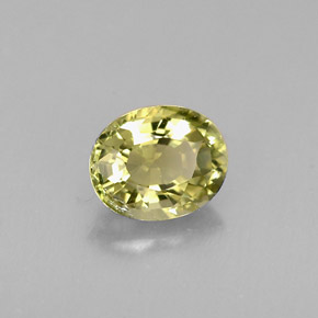 Tourmaline vert naturelle coupe ovale, 0,73 ct, VS