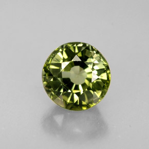 Tourmaline vert naturelle coupe roude, 1,06 ct, VVS