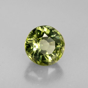 Tourmaline vert naturelle coupe roude, 1,06 ct, VVS