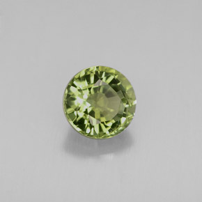 Tourmaline vert naturelle coupe roude, 0,86 ct, VVS