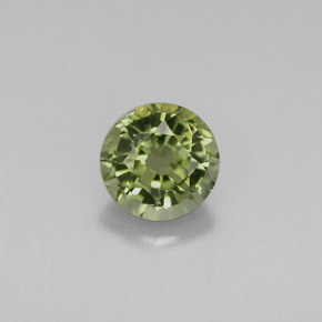 Tourmaline vert naturelle coupe roude, 0,83 ct, VVS