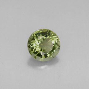 Tourmaline vert naturelle coupe roude, 0,83 ct, VVS