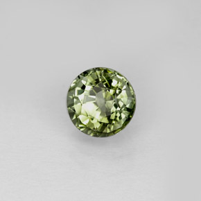Tourmaline vert naturelle coupe roude, 1,10 ct, VVS
