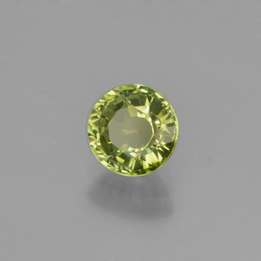 Tourmaline vert naturelle coupe roude, 0,79 ct, VVS