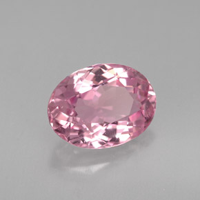 Tourmaline rose naturelle coupe ovale, 2,17 ct, VS-SI