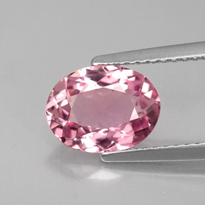 Tourmaline rose naturelle coupe ovale, 1,83 ct, VVS