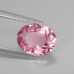 Tourmaline rose naturelle coupe ovale, 1,83 ct, VVS