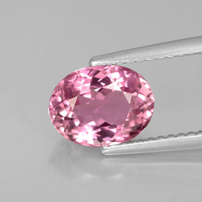 Tourmaline rose naturelle coupe ovale, 1,89 ct, VS