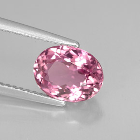 Tourmaline rose naturelle coupe ovale, 1,89 ct, VS
