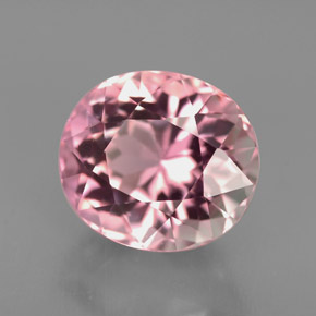 Tourmaline rose naturelle coupe ovale, 3,37 ct, VVS-VS