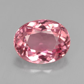 Tourmaline rose naturelle coupe ovale, 2,07 ct, VVS-VS