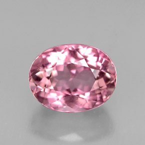 Tourmaline rose naturelle coupe ovale, 2,14 ct, VS-SI