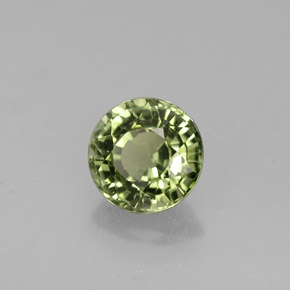 Tourmaline vert naturelle coupe roude, 0,81 ct, VVS-VS