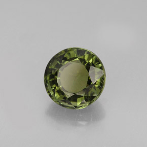 Tourmaline vert naturelle coupe roude, 1,28 ct, VS