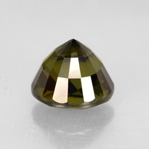Tourmaline vert naturelle coupe roude, 1,40 ct, VVS-VS