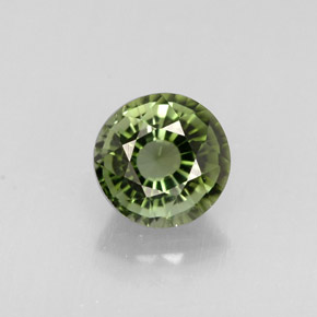 Tourmaline vert naturelle coupe roude, 0,86 ct, VVS-VS