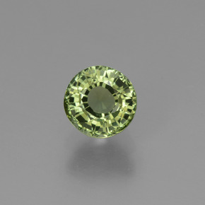 Tourmaline vert naturelle coupe roude, 0,84 ct, VVS