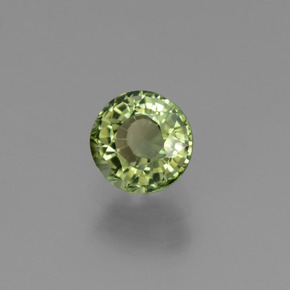 Tourmaline vert naturelle coupe roude, 0,84 ct, VVS